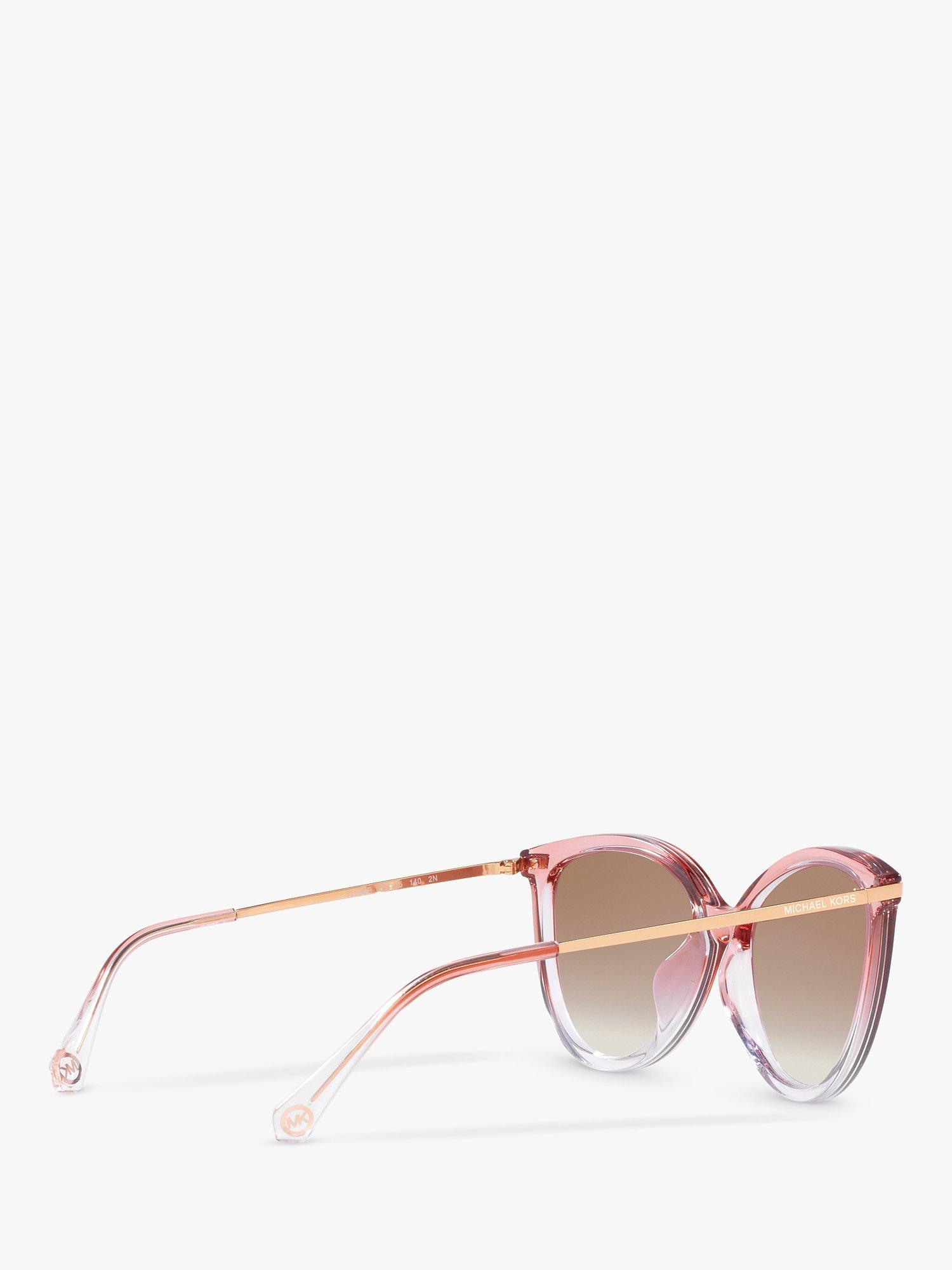 Product image 9 of 11, which shows Michael Kors MK2184U Women's Dupoint Cat's Eye Sunglasses, Pink/Rose Gold