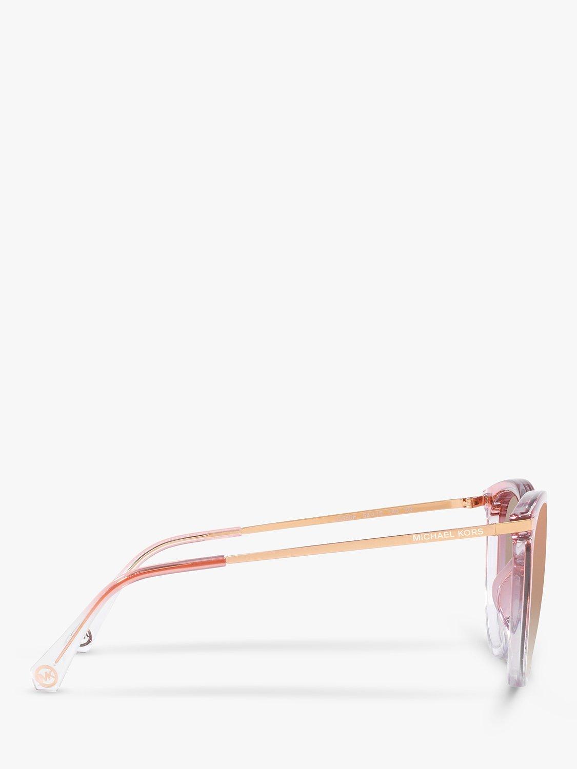Product image 10 of 11, which shows Michael Kors MK2184U Women's Dupoint Cat's Eye Sunglasses, Pink/Rose Gold