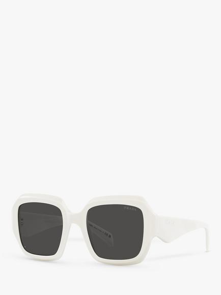 Prada PR28ZS Women's Pillow Sunglasses, White, Talc