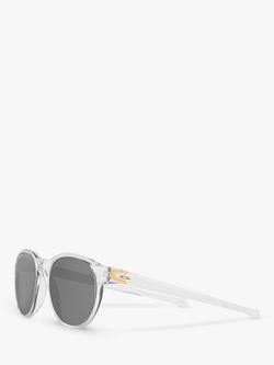 Oakley OO9126 Men's Reedmace Round Polarised Sunglasses, Clear - view 2, Clear