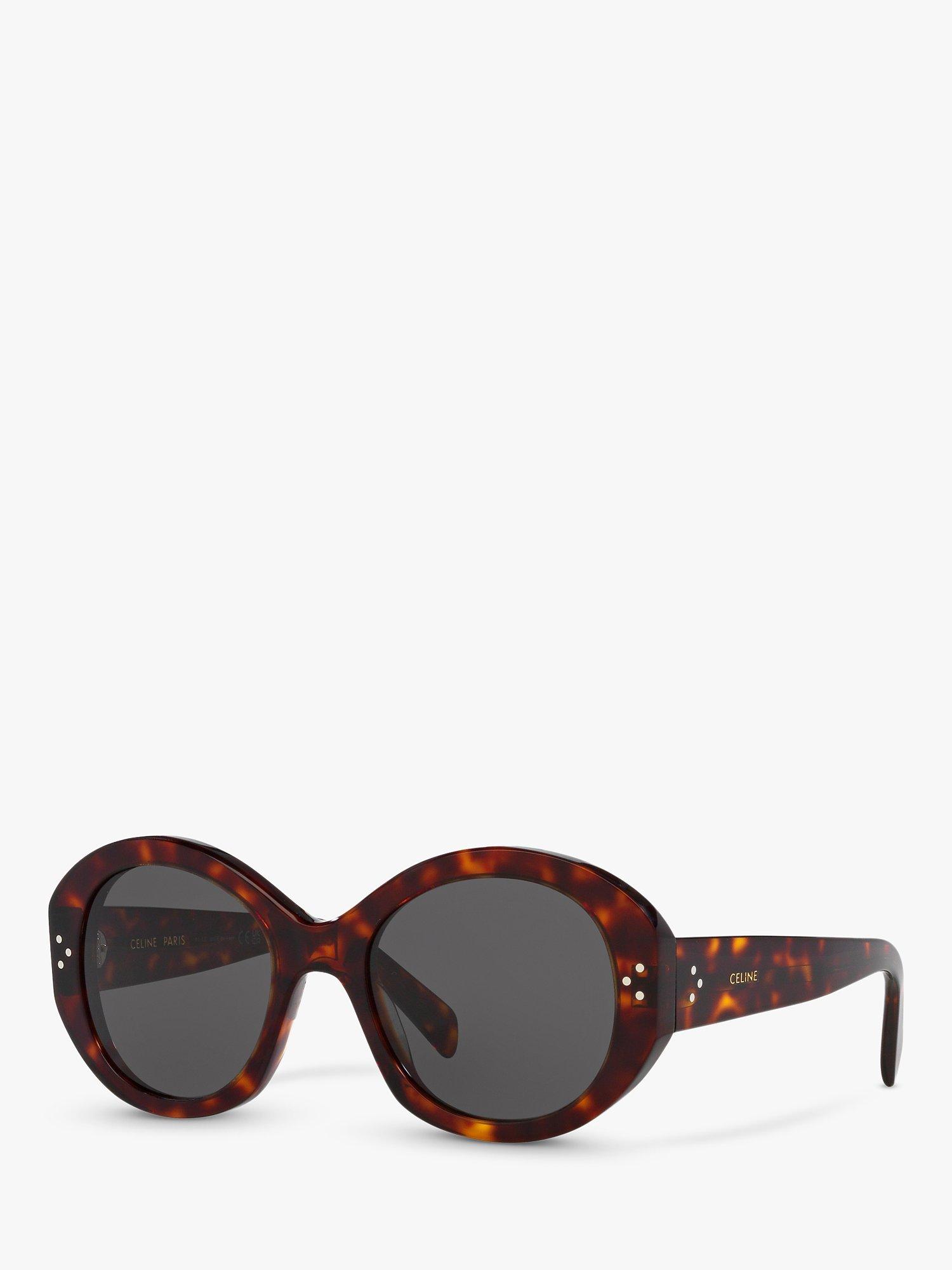 Celine CL40240I Women's Oval Sunglasses, Tortoise/Grey