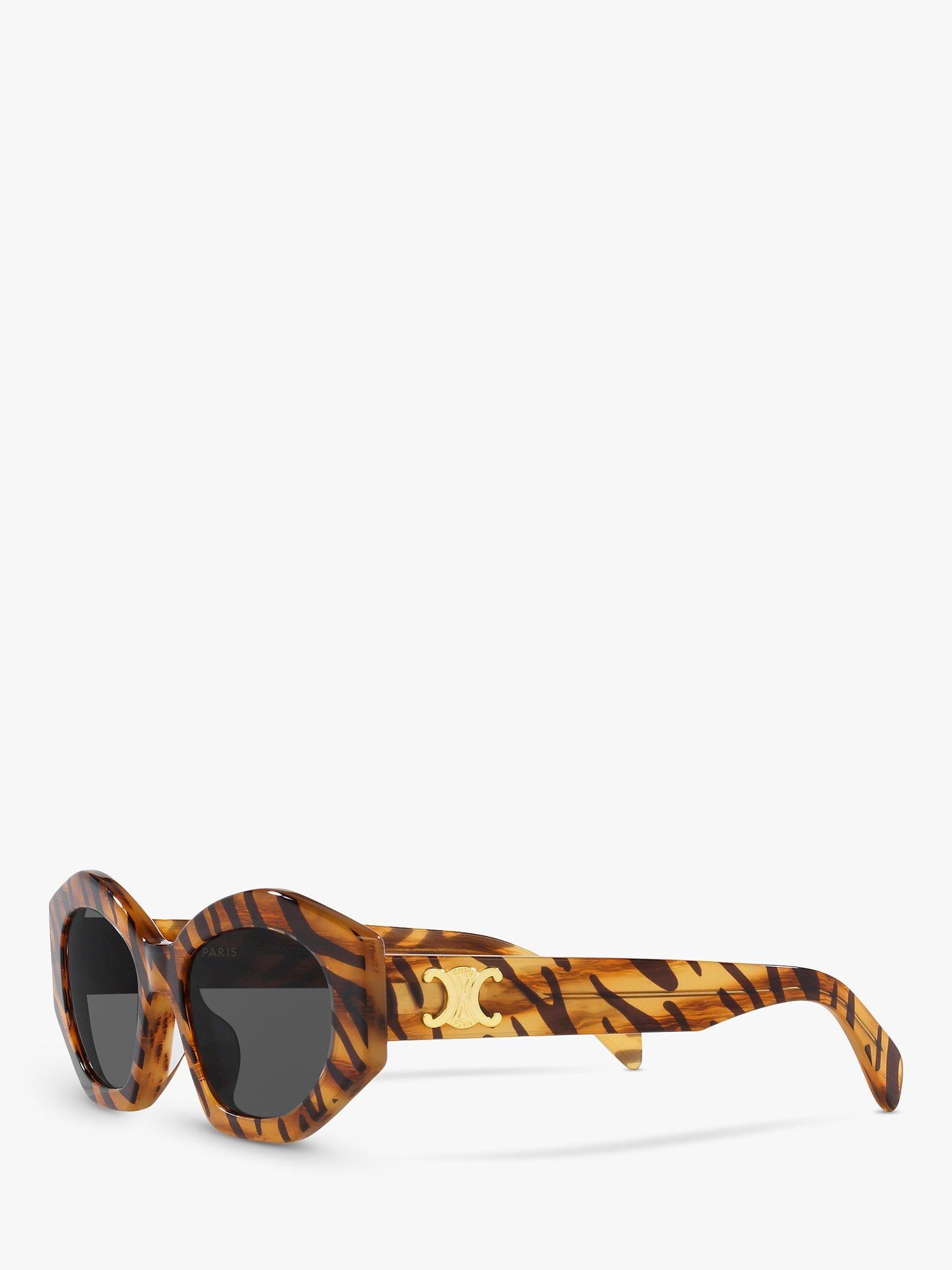 Product image 2 of 11, which shows Celine CL40238U Cat Eye Sunglasses, Light Brown