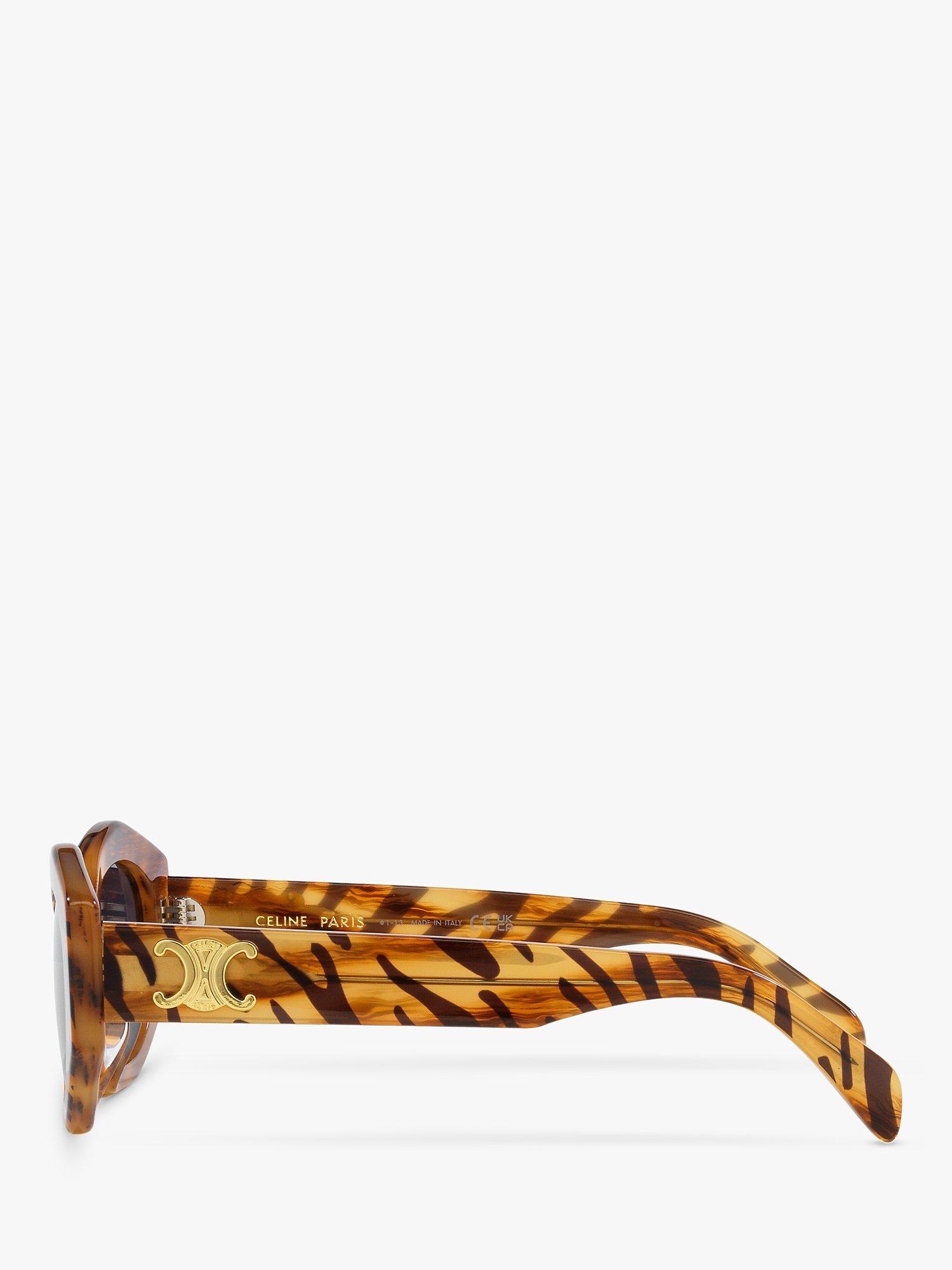Product image 4 of 11, which shows Celine CL40238U Cat Eye Sunglasses, Light Brown