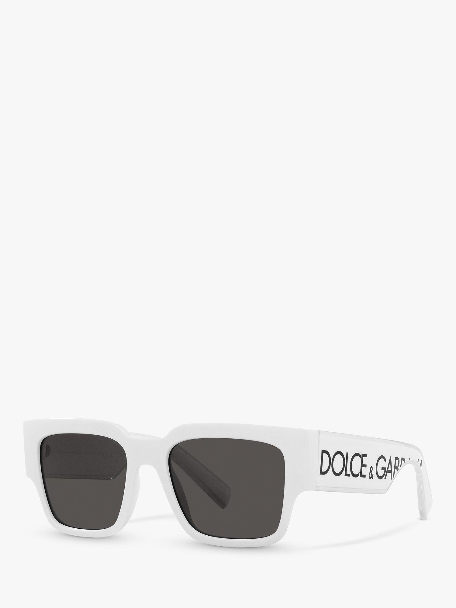 Product image 1 of 11, which shows Dolce & Gabbana DG6184 Men's Square Sunglasses, Crystal/White