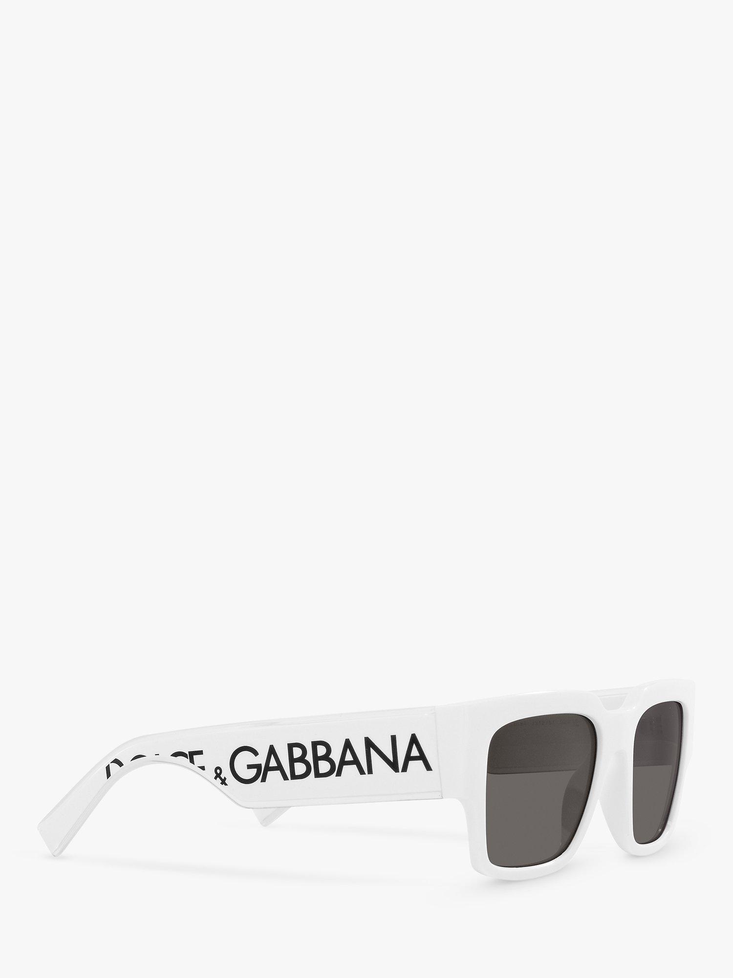 Product image 11 of 11, which shows Dolce & Gabbana DG6184 Men's Square Sunglasses, Crystal/White