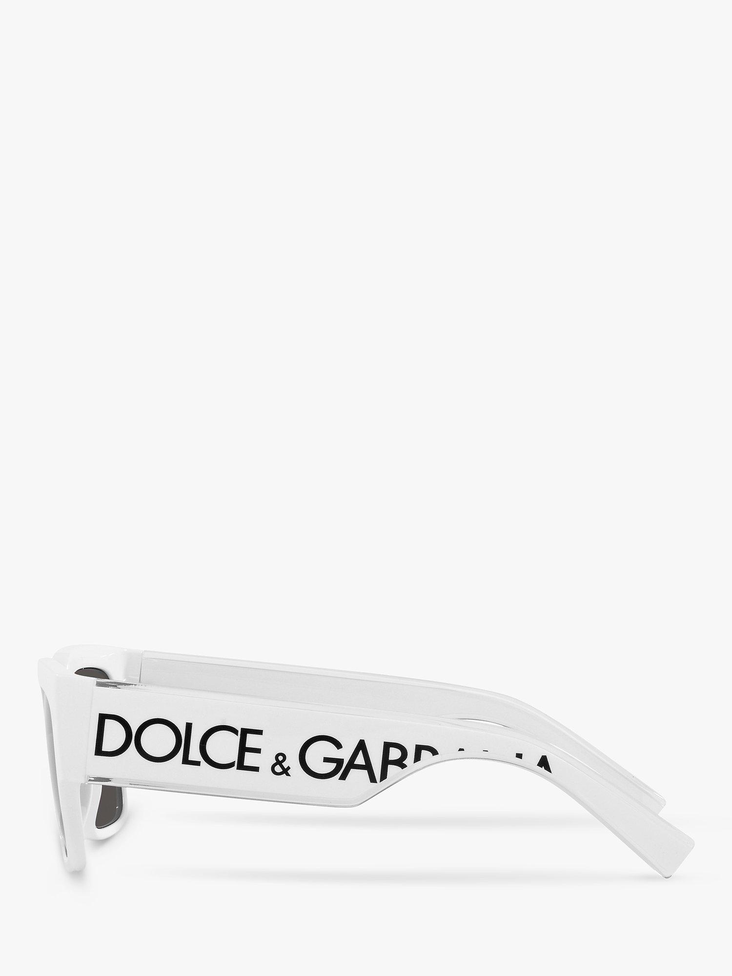 Product image 4 of 11, which shows Dolce & Gabbana DG6184 Men's Square Sunglasses, Crystal/White
