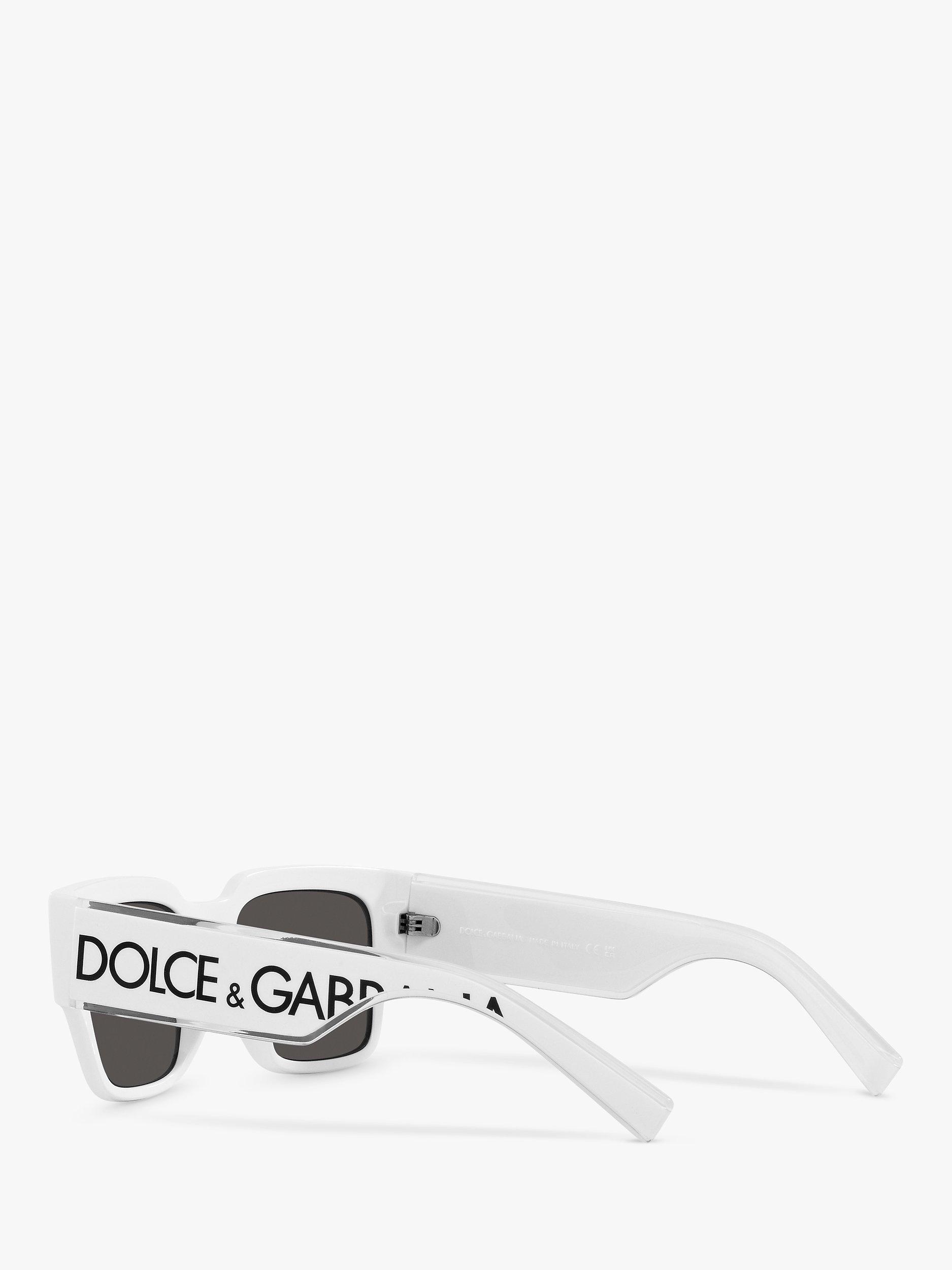 Product image 5 of 11, which shows Dolce & Gabbana DG6184 Men's Square Sunglasses, Crystal/White