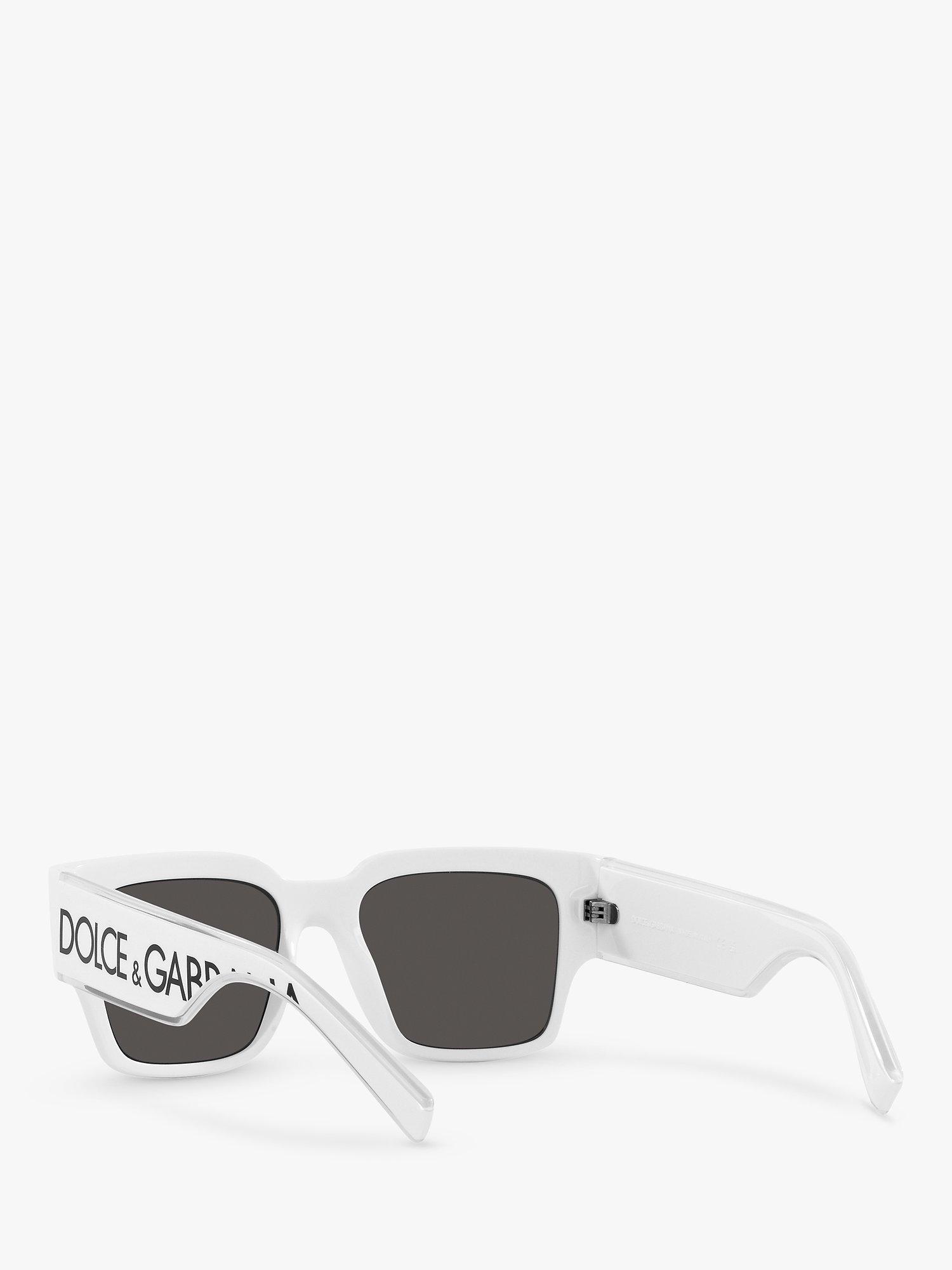 Product image 6 of 11, which shows Dolce & Gabbana DG6184 Men's Square Sunglasses, Crystal/White