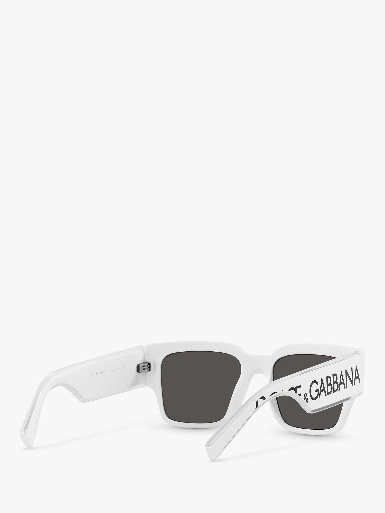 Product image 8 of 11, which shows Dolce & Gabbana DG6184 Men's Square Sunglasses, Crystal/White
