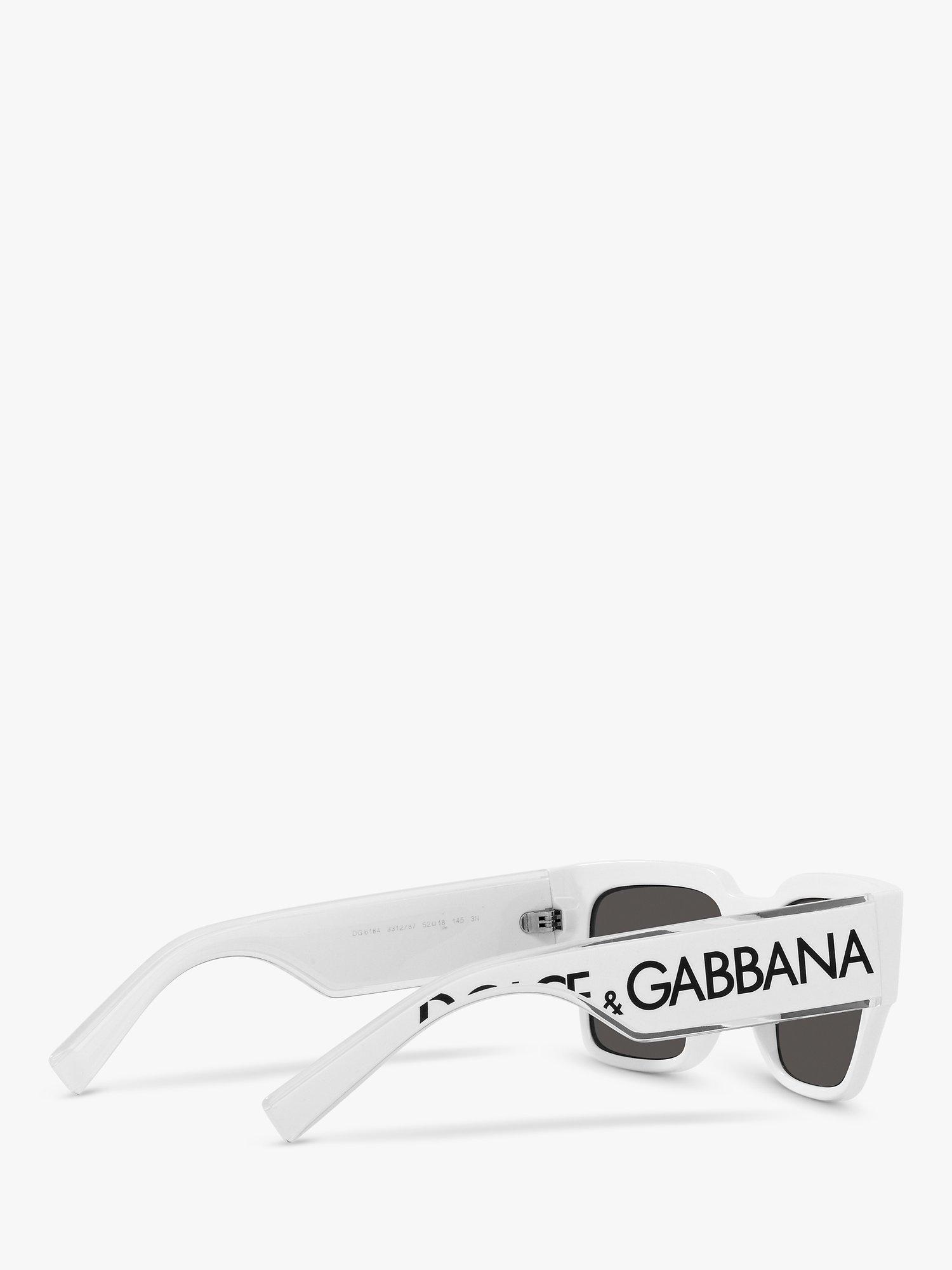 Product image 9 of 11, which shows Dolce & Gabbana DG6184 Men's Square Sunglasses, Crystal/White