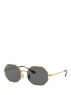 Ray-Ban RB1972 Men's Irregular Sunglasses, Gold/Grey, Gold/Grey