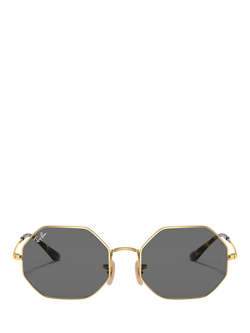 Ray-Ban RB1972 Men's Irregular Sunglasses, Gold/Grey - view 2, Gold/Grey