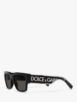 Dolce & Gabbana DG6184 Unisex Square Sunglasses, Crystal/Black - view 2, Crystal/Black