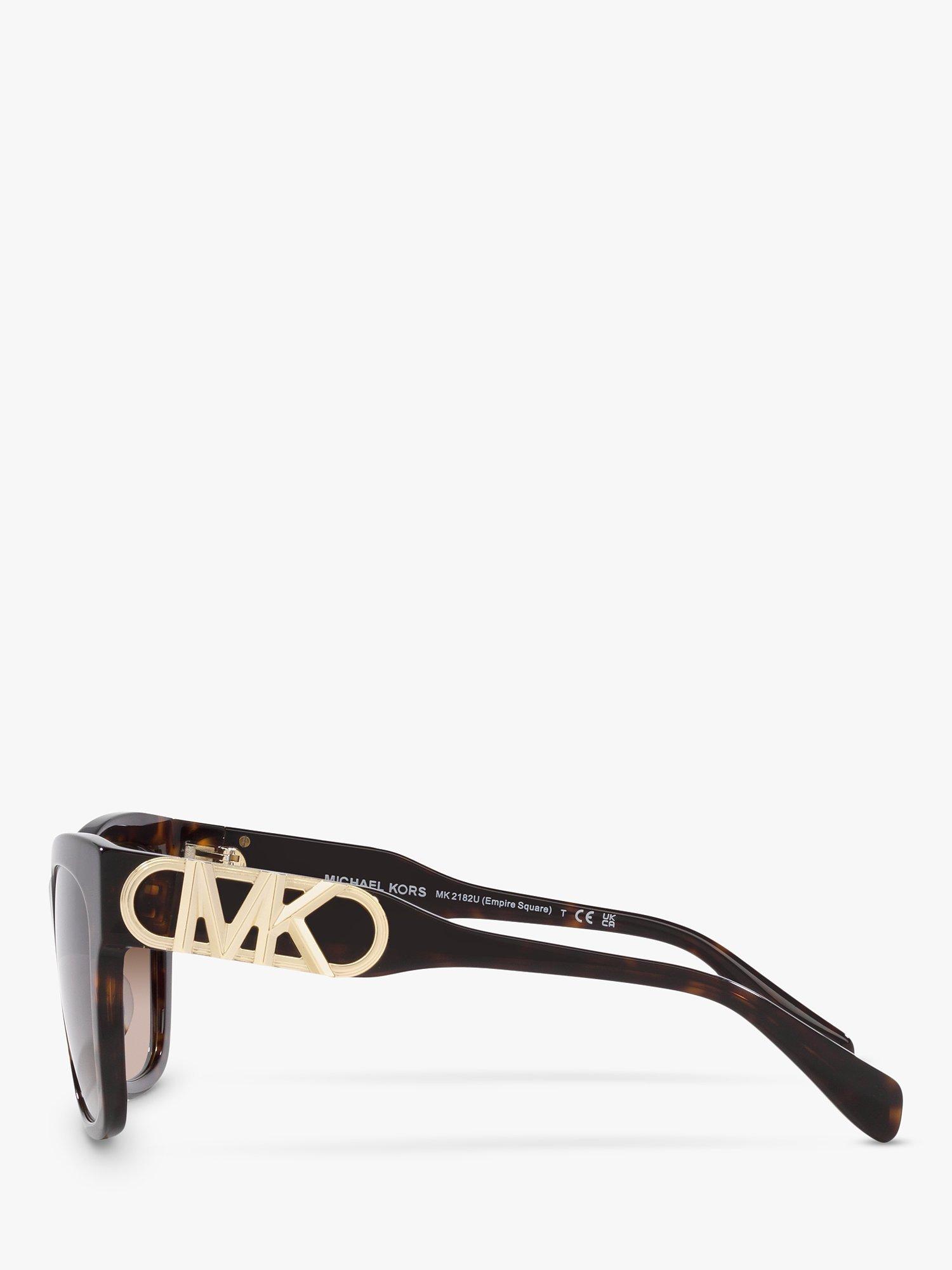 Product image 4 of 11, which shows Michael Kors MK2182U Women's Empire Square Sunglasses, Dark Tortoise