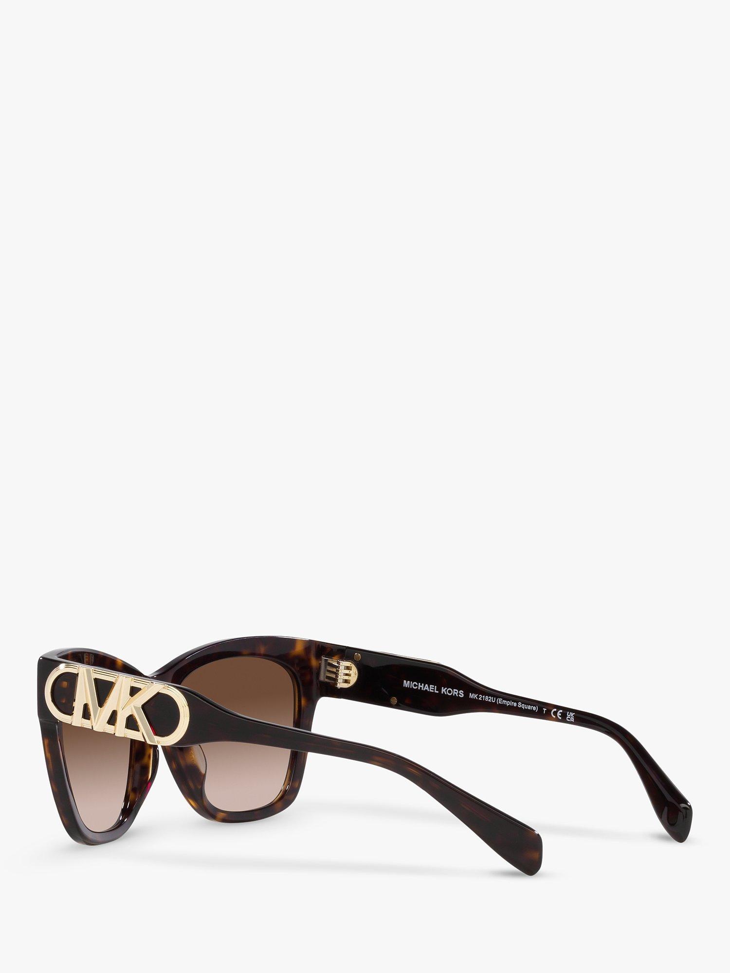 Product image 5 of 11, which shows Michael Kors MK2182U Women's Empire Square Sunglasses, Dark Tortoise