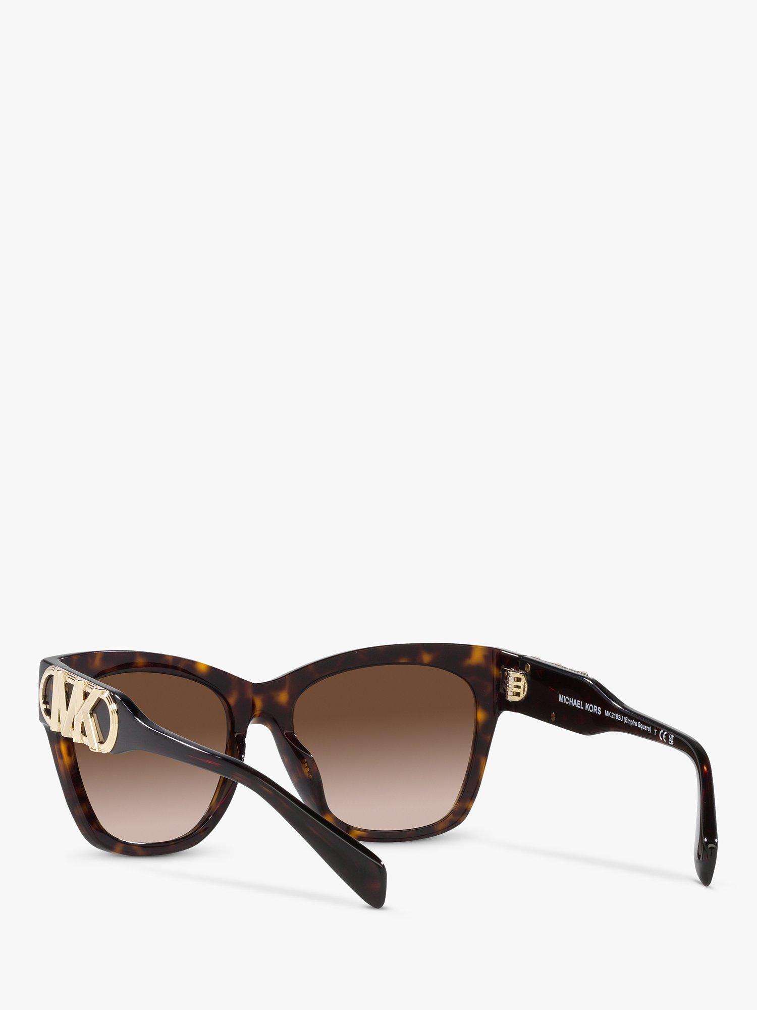 Product image 6 of 11, which shows Michael Kors MK2182U Women's Empire Square Sunglasses, Dark Tortoise