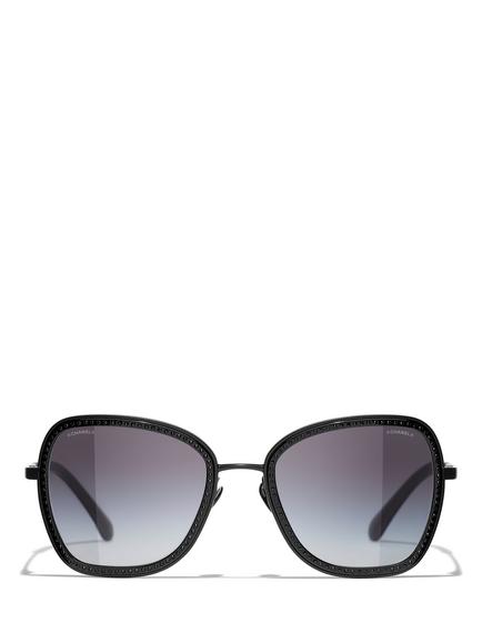 CHANEL Irregular Sunglasses CH4277, Matte Black/Grey Gradient - view 2, Matte Black/Grey Gradient