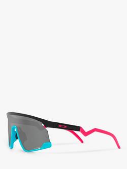 Oakley OO9280 Men's Wrap Sunglasses, Matte Black/Multi - view 2, Matte Black/Multi