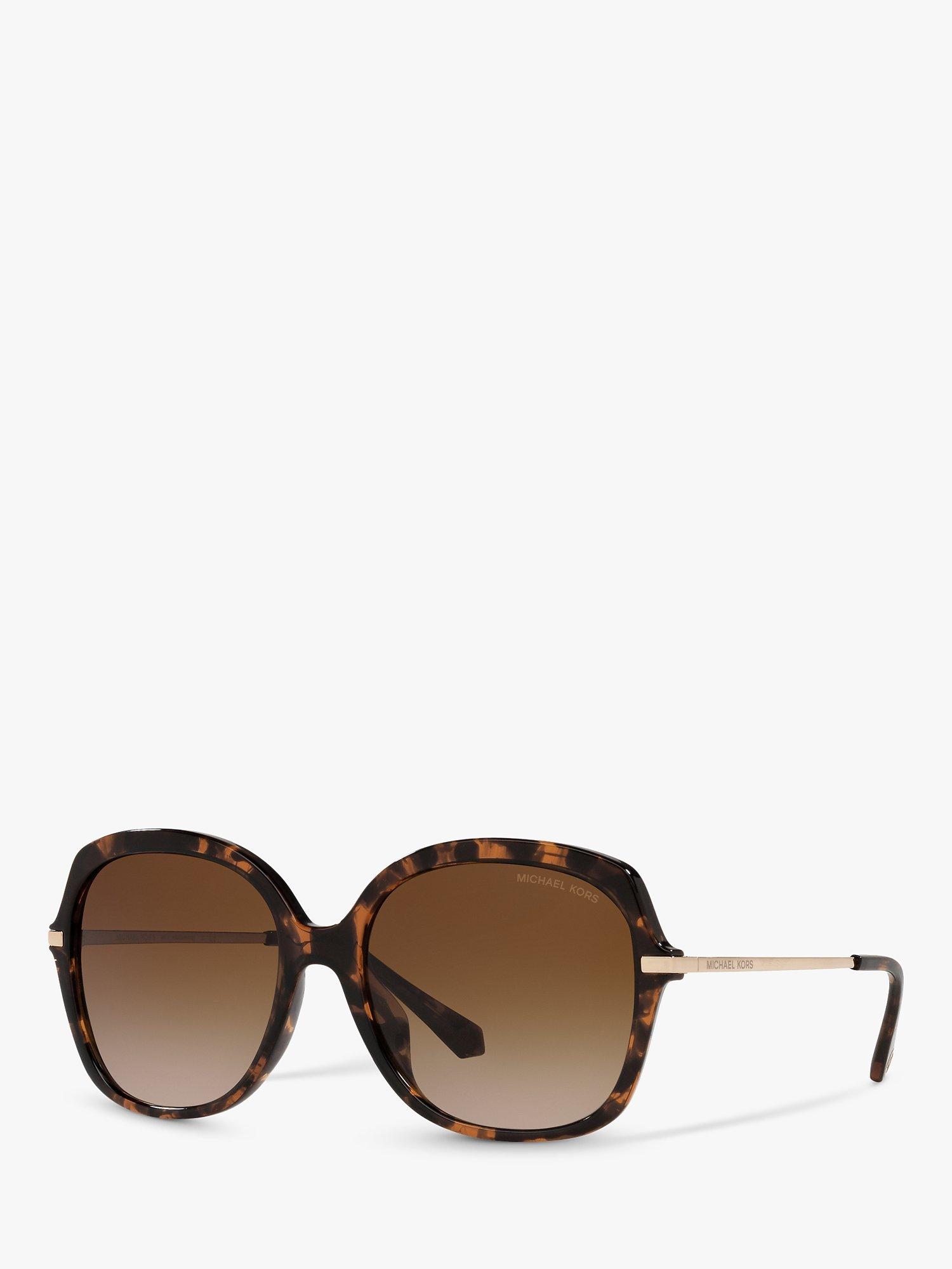 Michael Kors MK2149U Women's Geneva Square Sunglasses, Light Gold/Brown Gradient