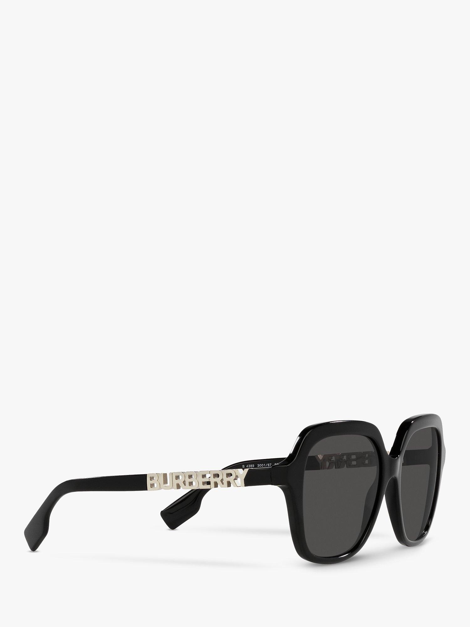 Product image 11 of 11, which shows Burberry BE4389 Women's Joni Square Sunglasses, Black