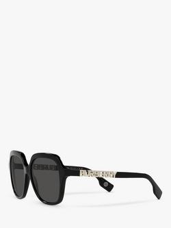Burberry BE4389 Women's Joni Square Sunglasses - view 2, Black