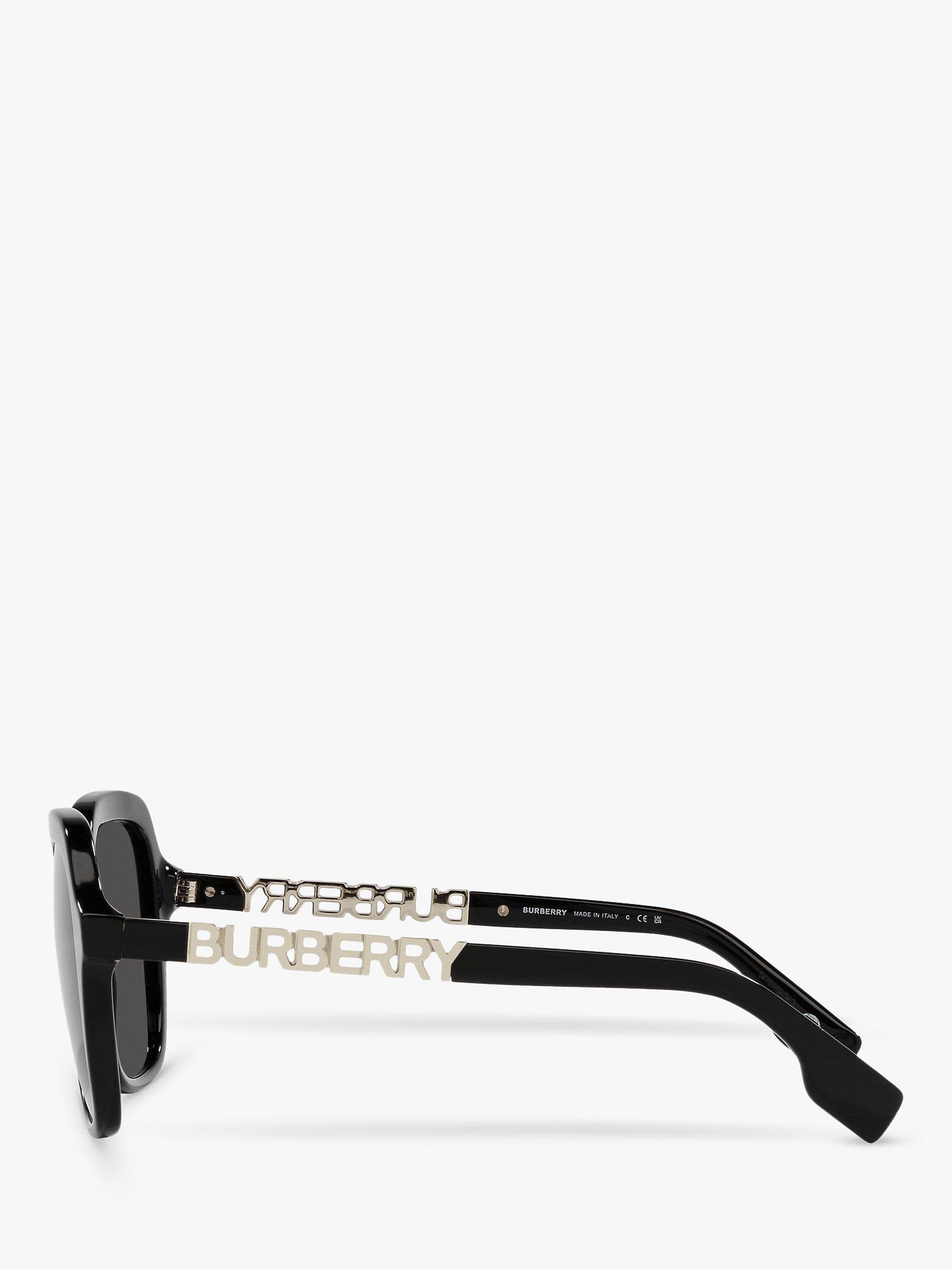 Product image 4 of 11, which shows Burberry BE4389 Women's Joni Square Sunglasses, Black