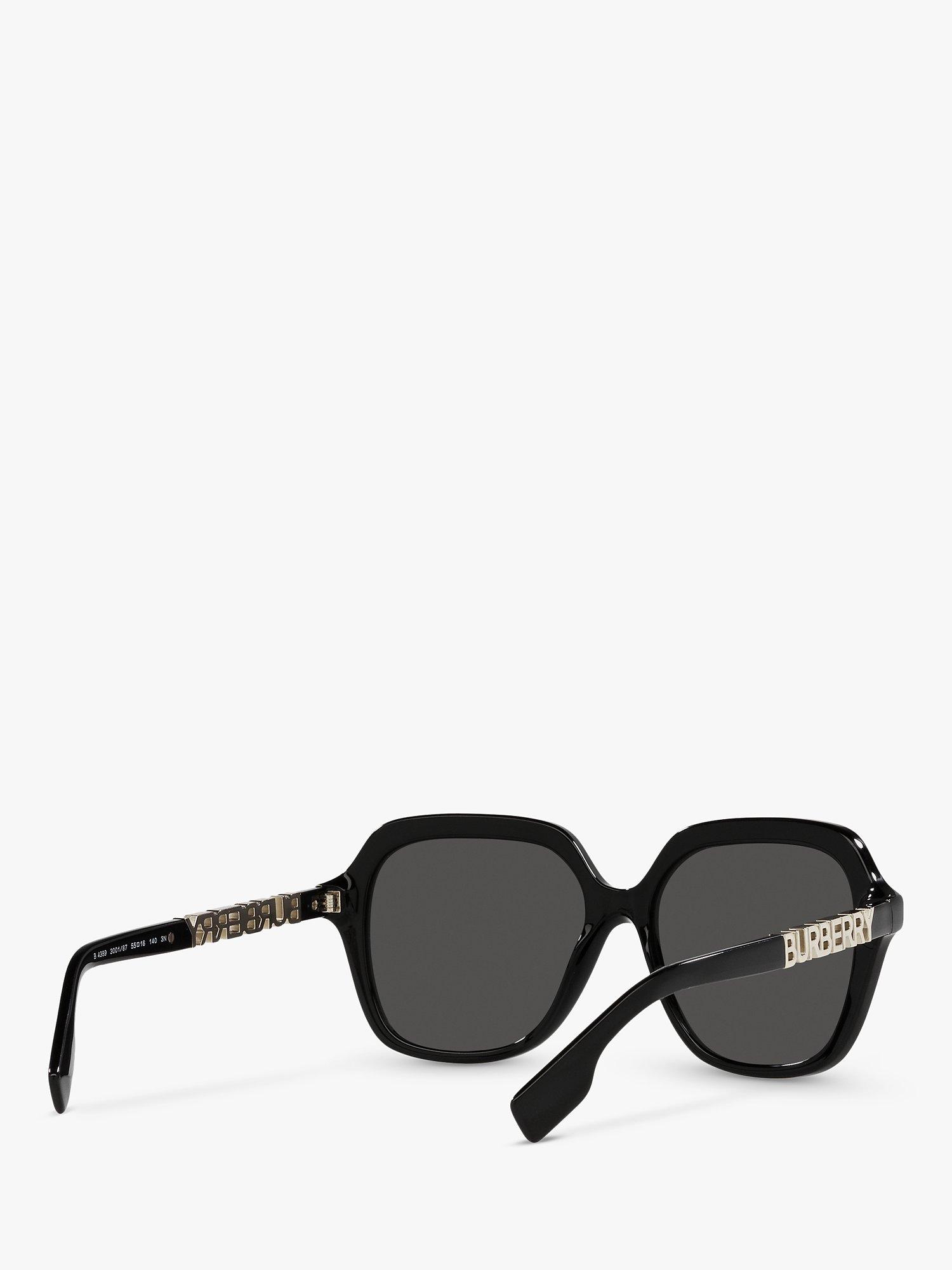 Product image 8 of 11, which shows Burberry BE4389 Women's Joni Square Sunglasses, Black