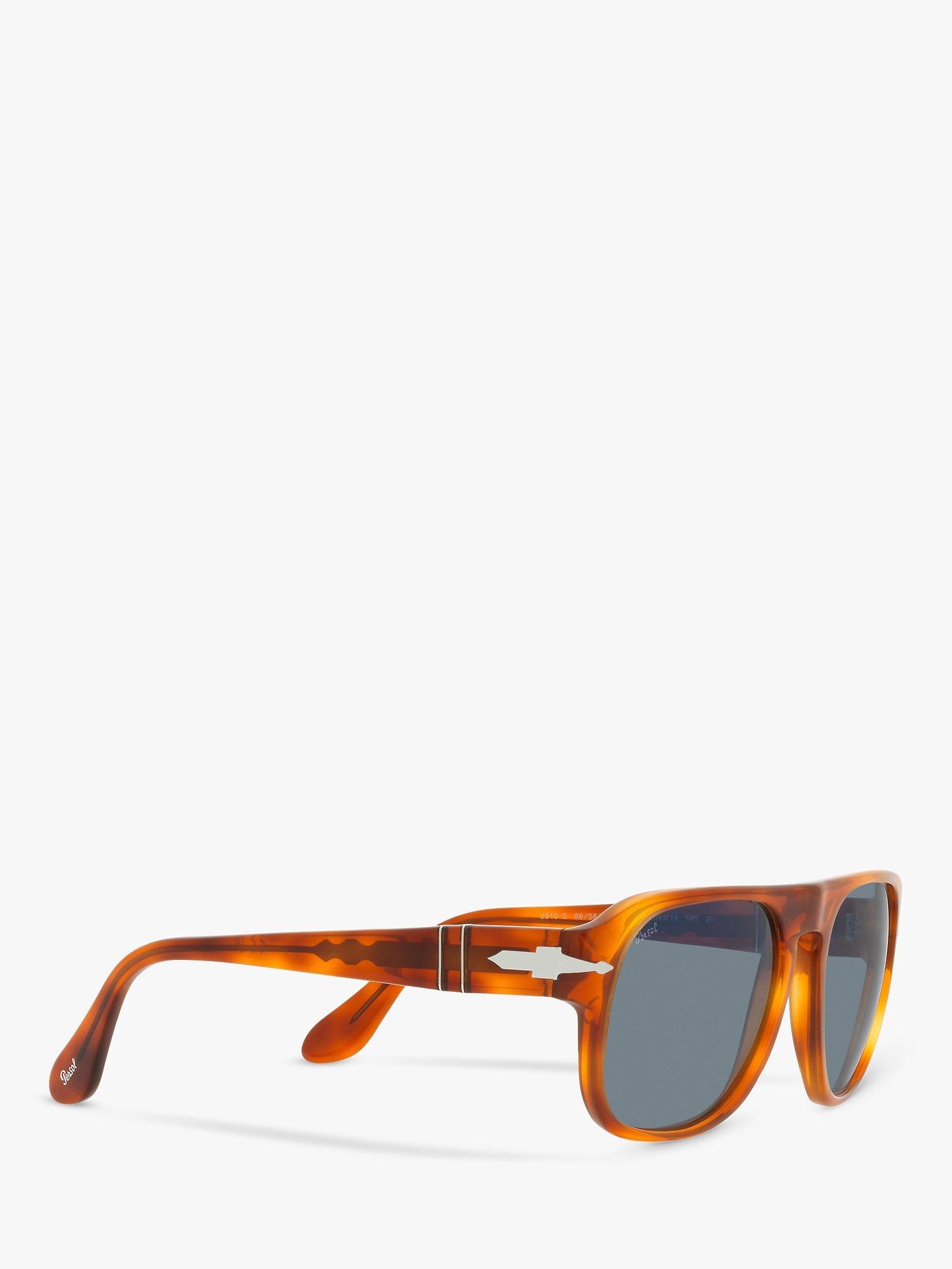 Product image 11 of 11, which shows Persol PO3310 Unisex Pillow Sunglasses, Terra Di Siena/Blue