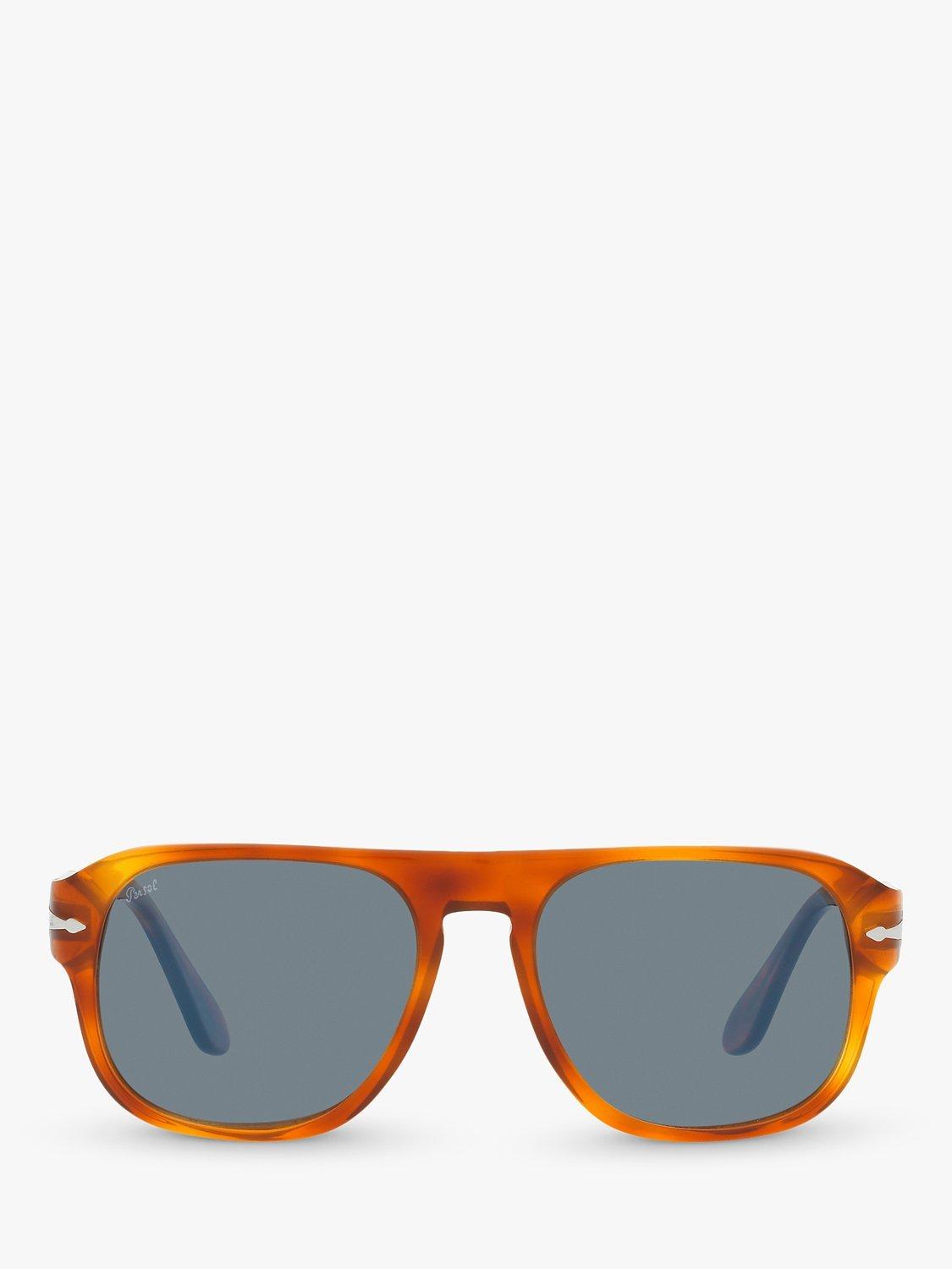 Product image 3 of 11, which shows Persol PO3310 Unisex Pillow Sunglasses, Terra Di Siena/Blue