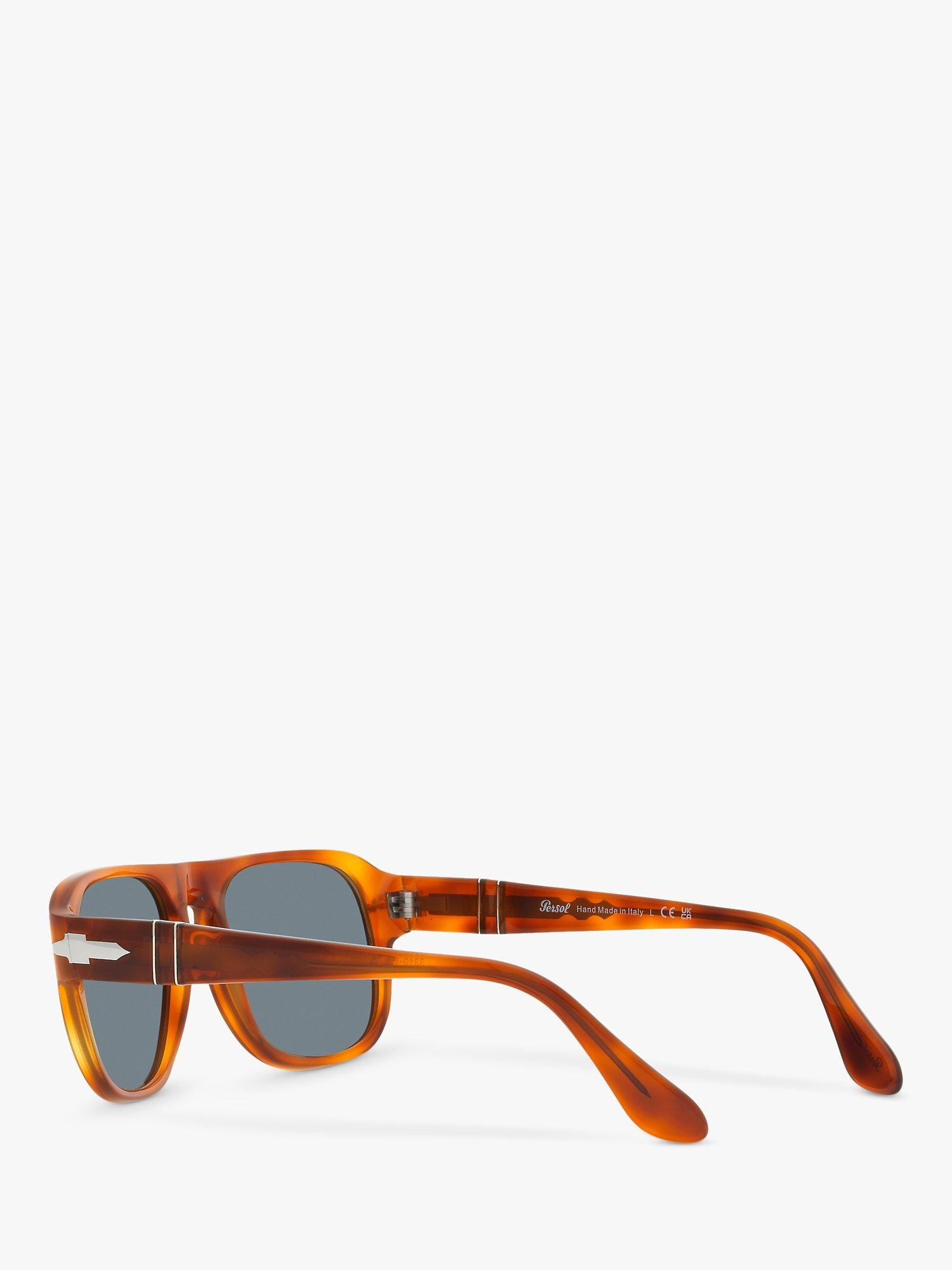 Product image 5 of 11, which shows Persol PO3310 Unisex Pillow Sunglasses, Terra Di Siena/Blue