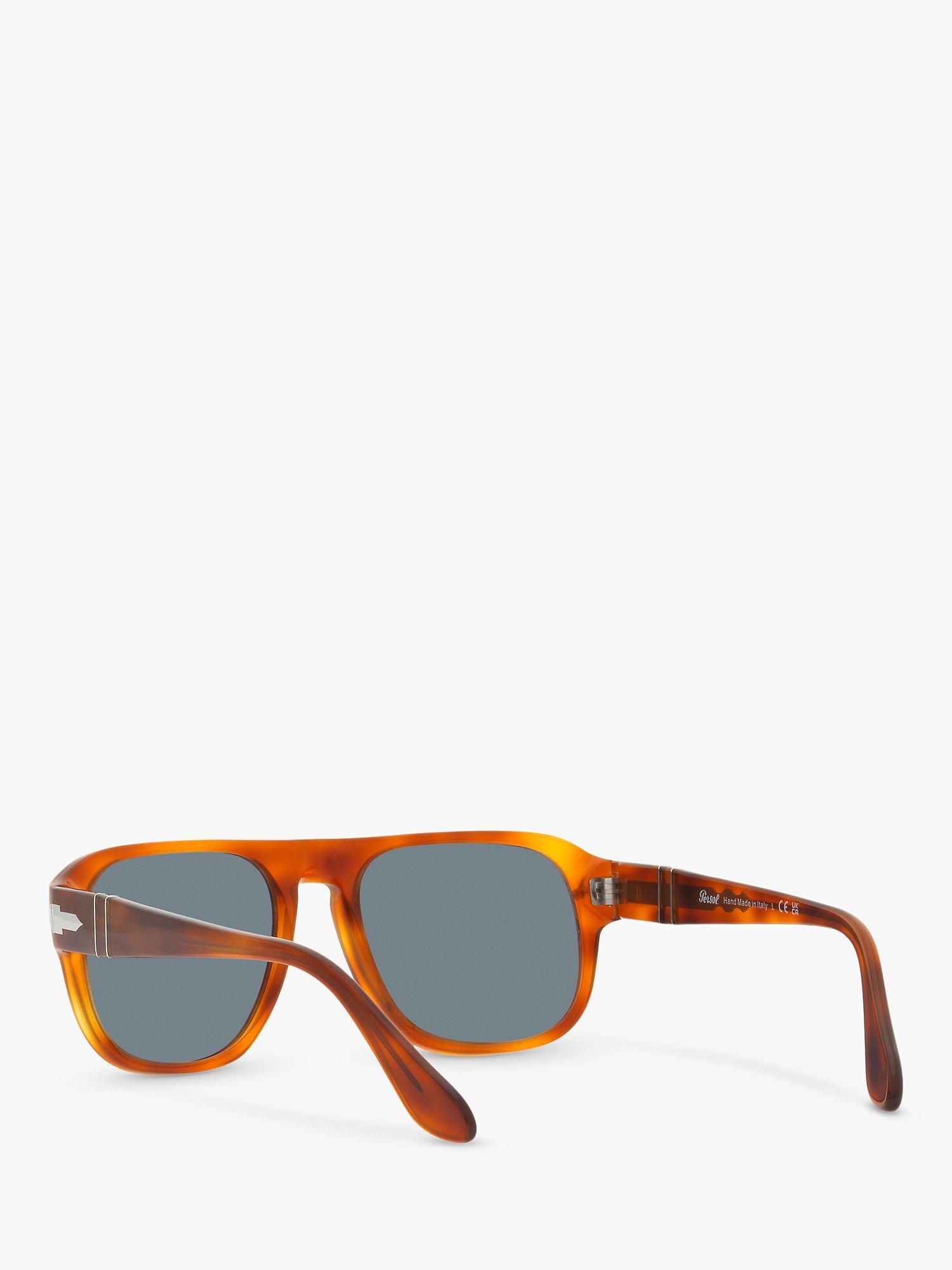 Product image 6 of 11, which shows Persol PO3310 Unisex Pillow Sunglasses, Terra Di Siena/Blue