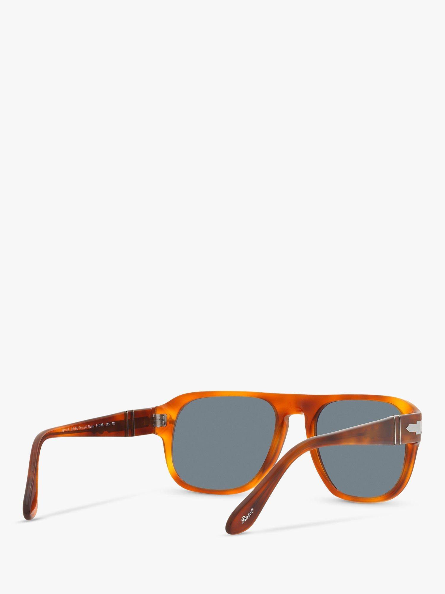 Product image 8 of 11, which shows Persol PO3310 Unisex Pillow Sunglasses, Terra Di Siena/Blue