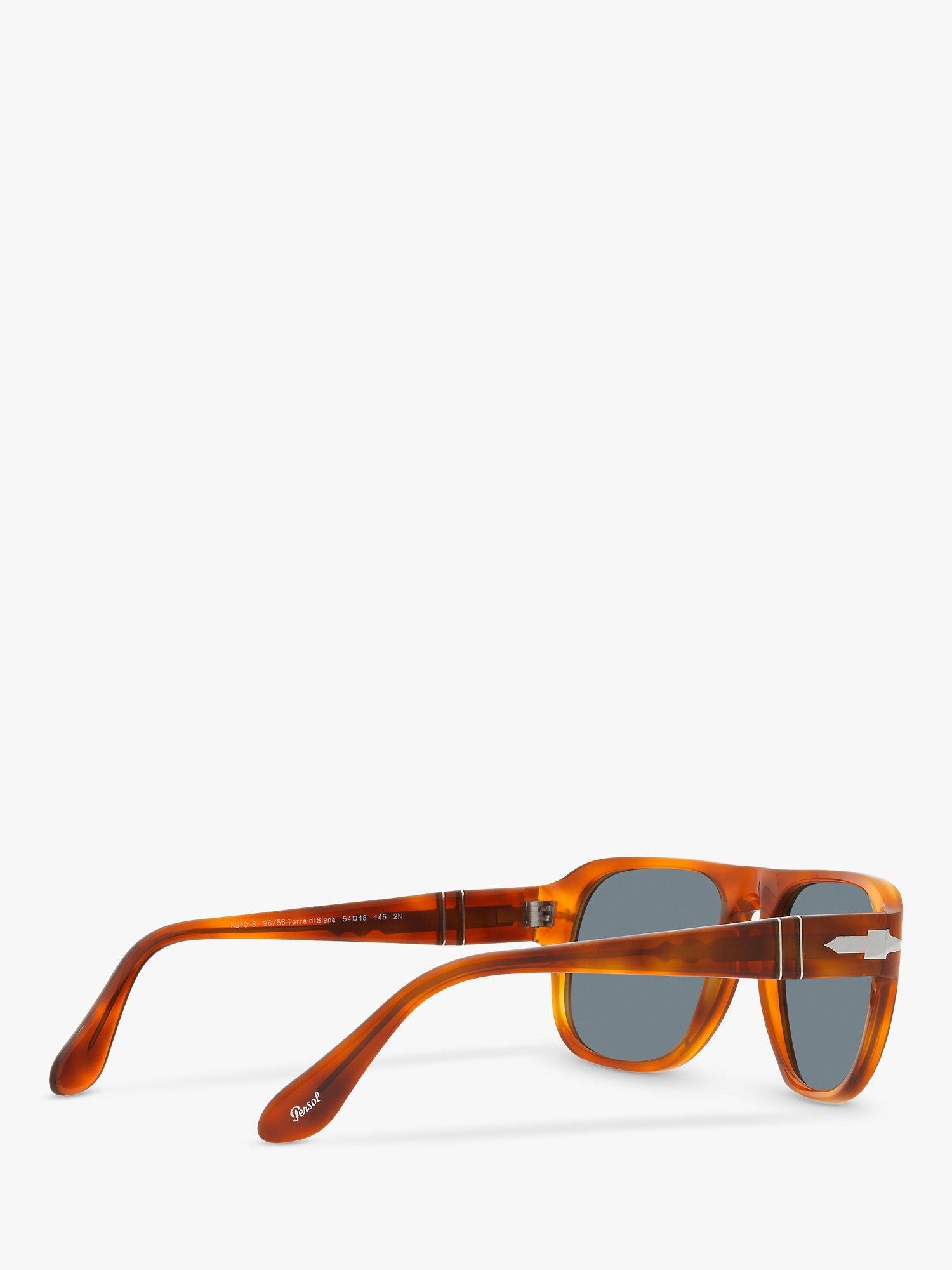 Product image 9 of 11, which shows Persol PO3310 Unisex Pillow Sunglasses, Terra Di Siena/Blue