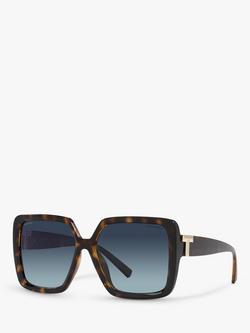 Tiffany & Co TF4206U Women's Polarised Square Sunglasses, Havana, Havana