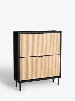 John Lewis Ridge Shoe Storage Rack, 2 Tier, Black