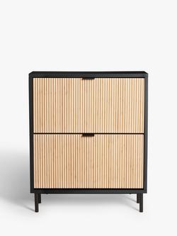 John Lewis Ridge Shoe Storage Rack, 2 Tier - view 2, Black