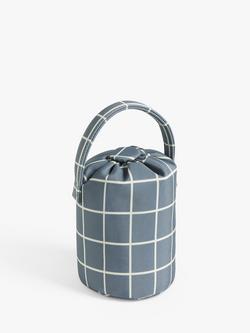 John Lewis Woven Check Door Stop, Blue, Blue