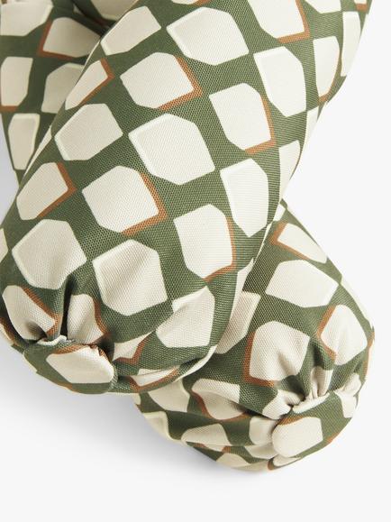 John Lewis Woven Geo Draught Excluder, Sage - view 2, Sage