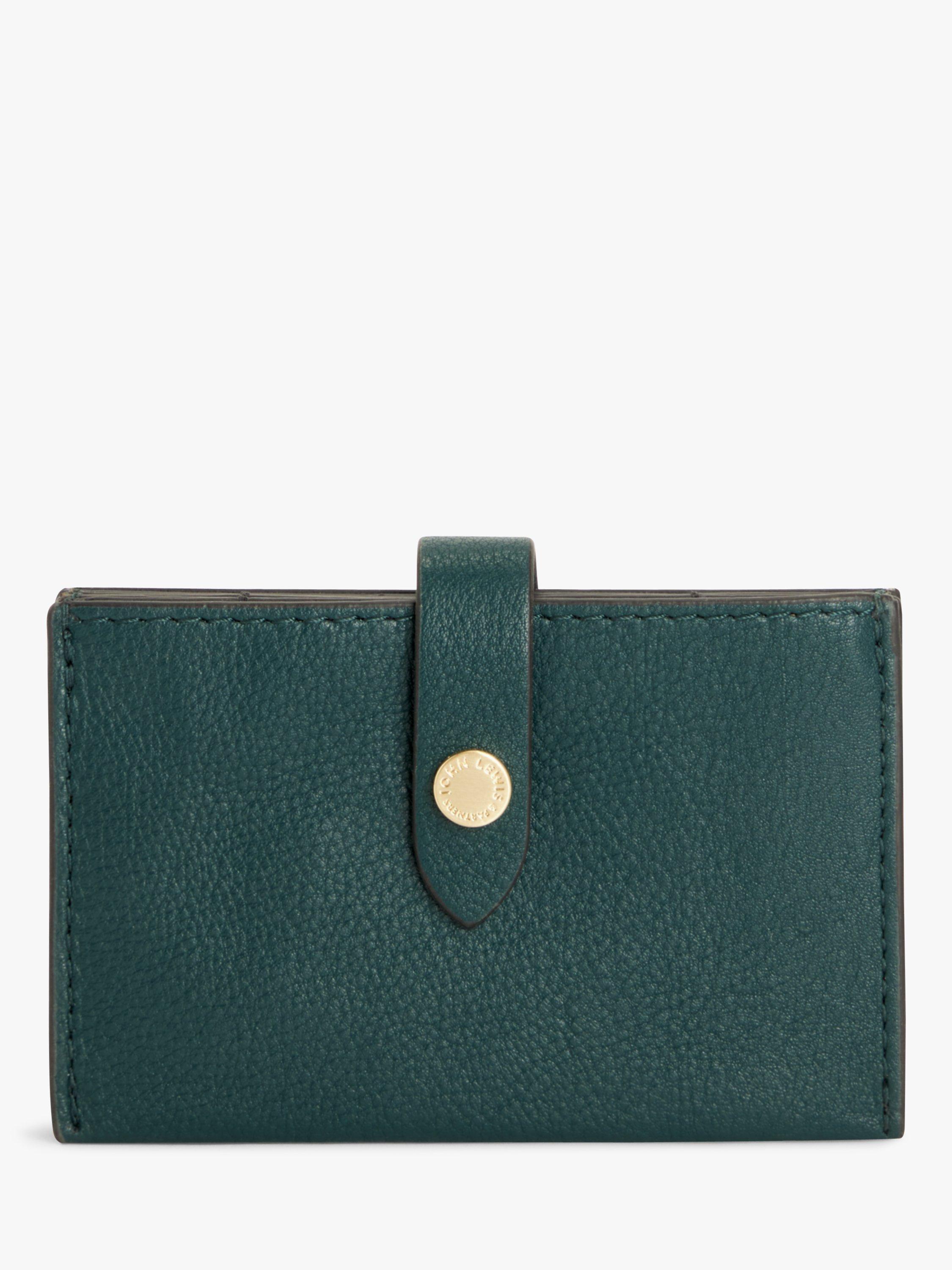 John Lewis Leather Concertina Card Holder, Ponderosa Pine