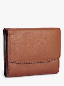 John Lewis Leather Medium Tri-Fold Purse - view 2, Ginger Glaze