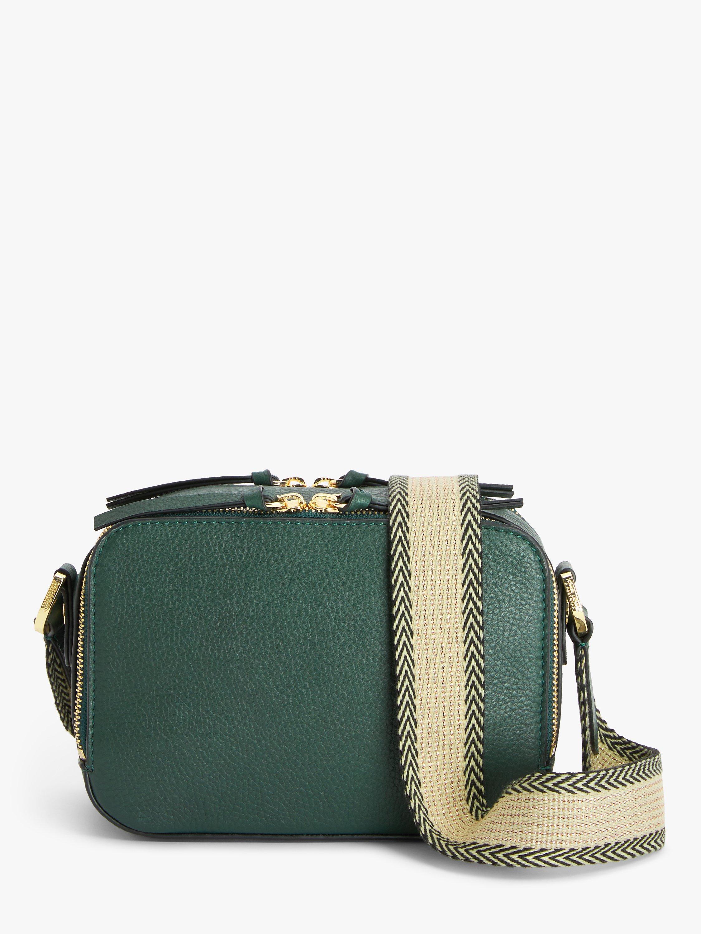 John Lewis Double Zip Cross Body Leather Camera Bag