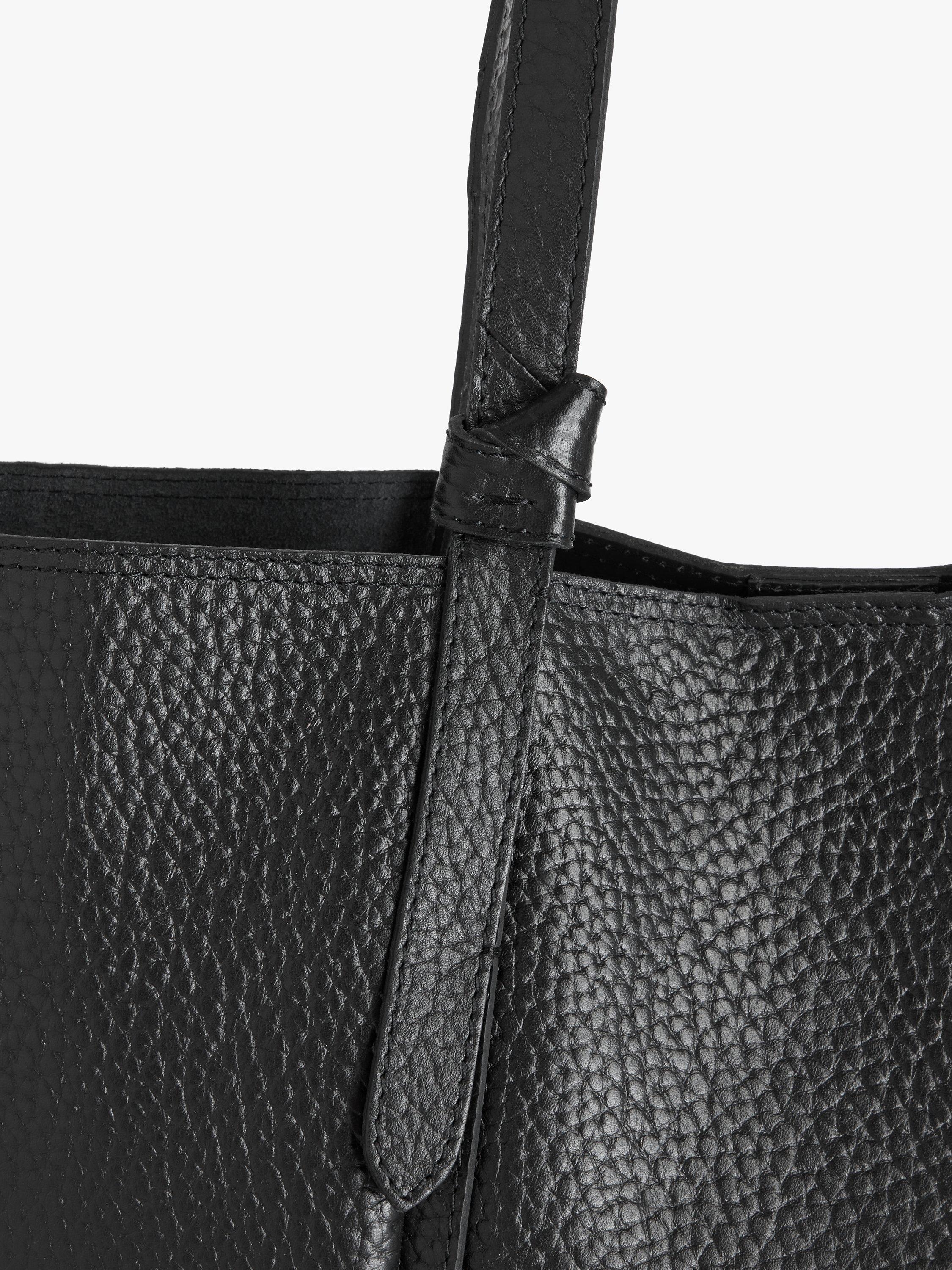 John Lewis Knot Handle Leather Tote Bag