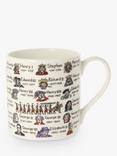 McLaggan Smith Picturemaps Kings & Queens of England Bone China Mug, 350ml, Multi