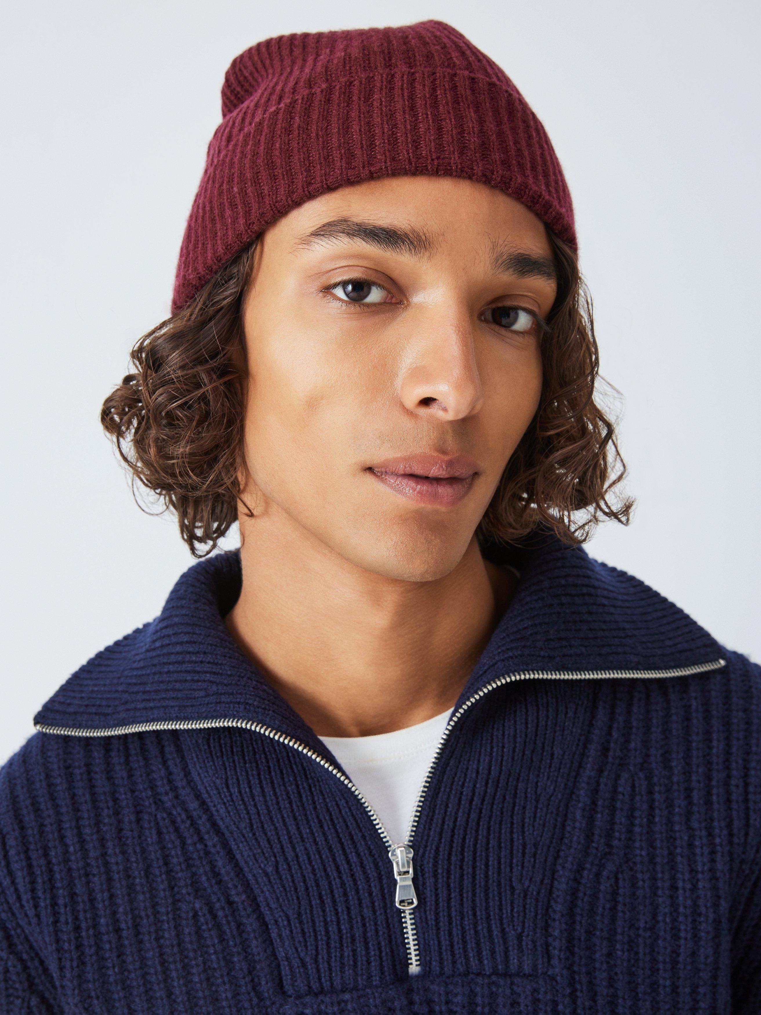 John Lewis Cashmere Beanie, Maroon