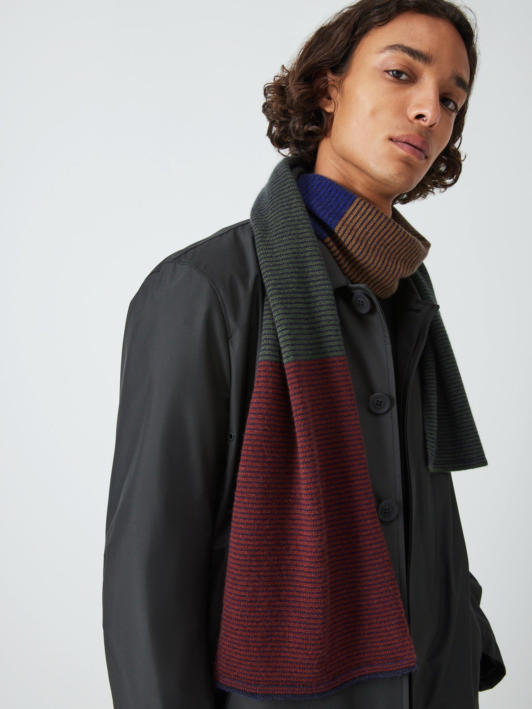 John Lewis Cashmere Feeder Stripe Scarf, Multi