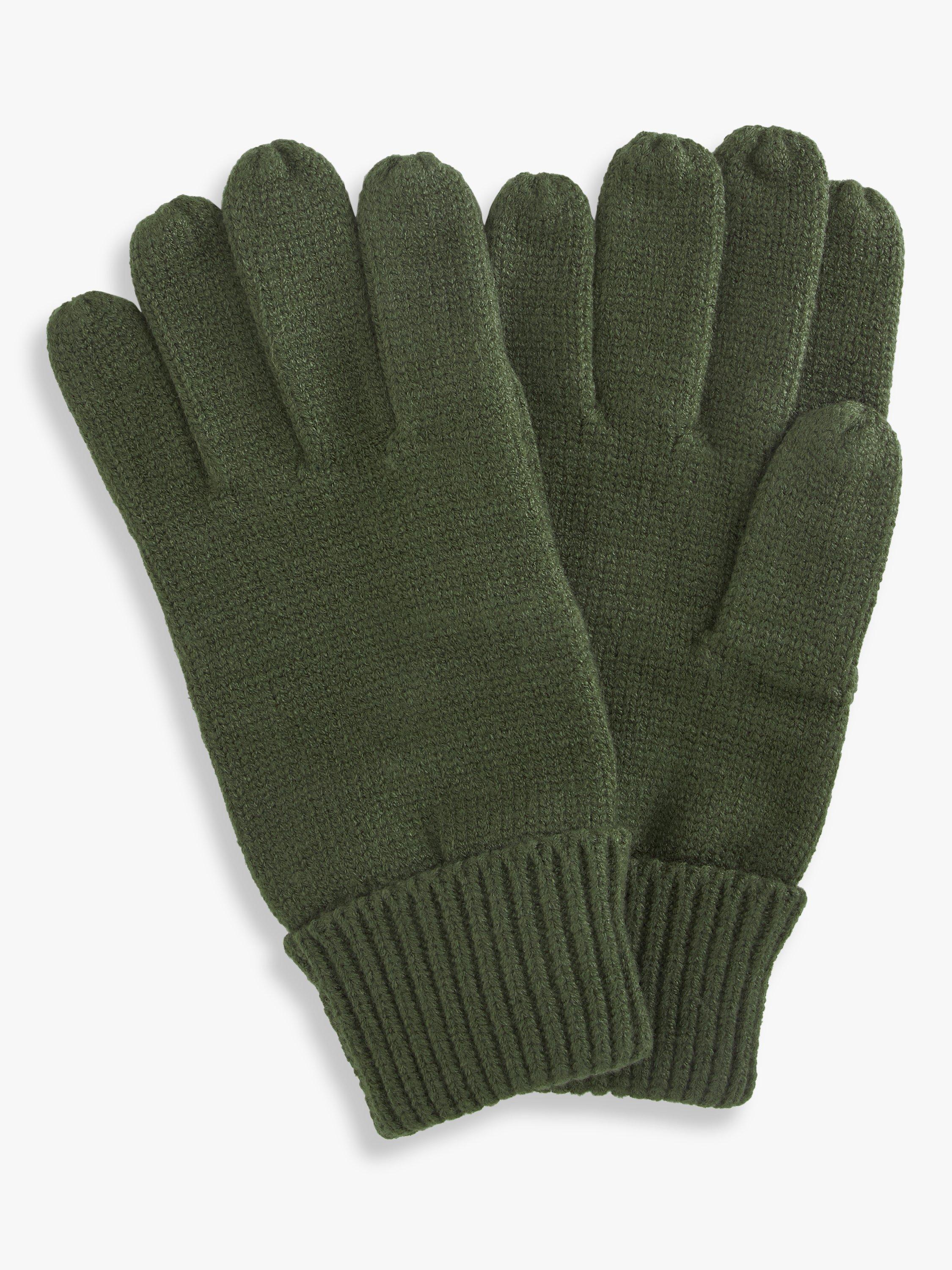 Product image 1 of 2, which shows John Lewis ANYDAY Knitted Gloves, Grape Leaf