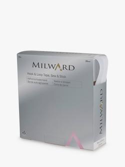 Milward Sew & Stick Hook & Loop Tape, W20mm, White, White