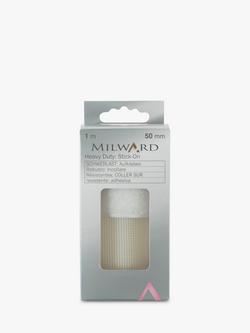 Milward Heavy Duty Stick-On Hook and Loop Tape, L1m x W50mm, White
