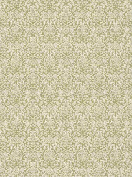 GP & J Baker Fritillerie Cotton Furnishing Fabric, Green, Green