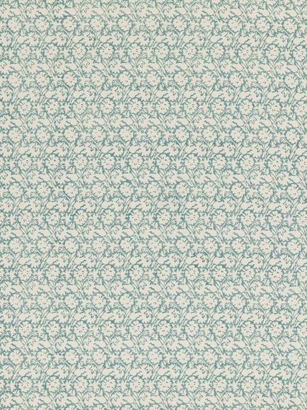 GP & J Baker Flower Press Furnishing Fabric, Aqua, Aqua